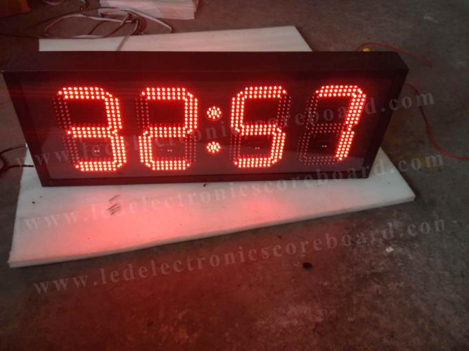 12 / 24 Hours Mode Red Led Digital Clock Small For Office 370*1010*100mm