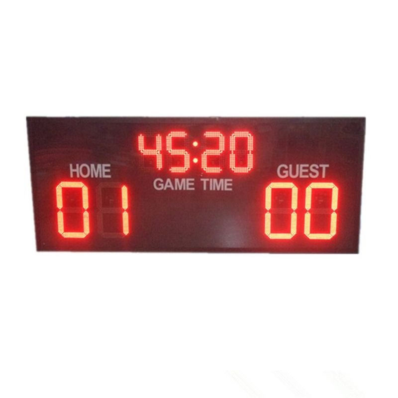 Red Color Electronic Football Scoreboard Waterproof 16'' Inch For Commercial