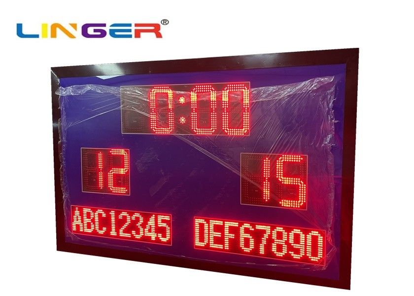 Waterproof Cabinet 15'' Digit Led Soccer Scoreboard With Team Name