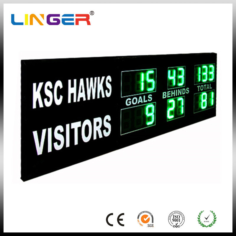 Green Digit AFL Electronic Cricket Scoreboard Portable Football Scoreboard