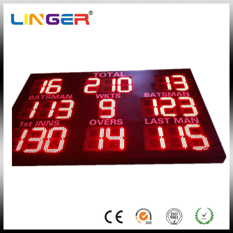 Bright Red Color Mini Cricket Scoreboard With 12 Inch Digitits For Outside Usage