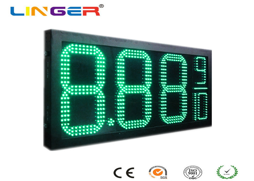 Green Color Outdoor Led Signs Prices With 12 Inch Digits For Double Sides