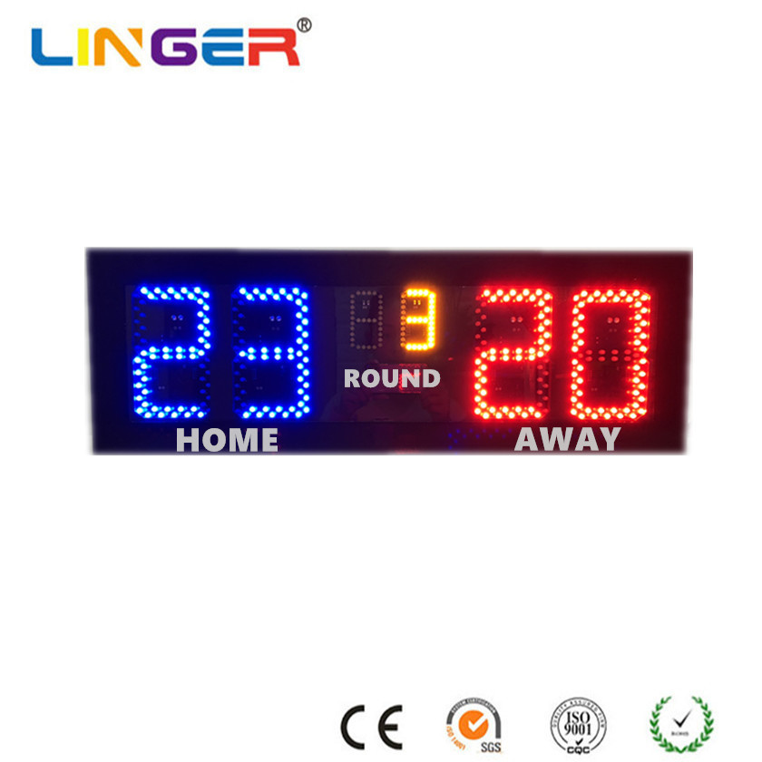 Badminton Led Electronic Scoreboard With 6 Inches Digits For