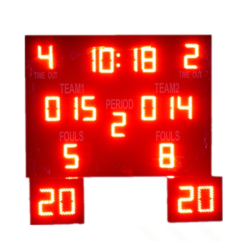 Indoor Outdoor LED Basketball Scoreboard , Basketball Countdown Timer