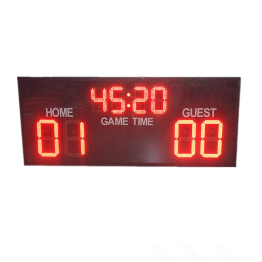 Red Color Electronic Football Scoreboard Waterproof 16'' Inch For Commercial