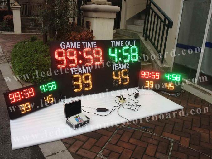 Paintball Sport Electronic Led Scoreboard with Wire Large 6 Red Buttons