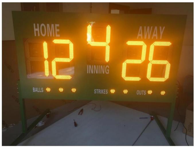 Athletic Electronic Sport Board / LED Baseball Scoreboard Outdoor Type