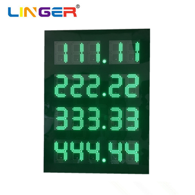 Double Sides Green Color LED Gas Price Sign 140pcs/Digit