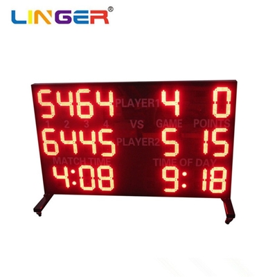 16'' Digit Electronic Led Tennis Scoreboard Steel Cabinet With Player Name