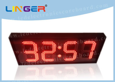 12 / 24 Hours Mode Red Led Digital Clock Small For Office 370*1010*100mm