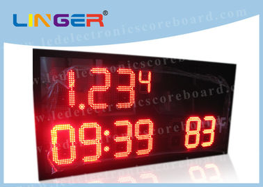Semi - Outdoor LED Digital Clock With Time / Temperature Function 15kgs