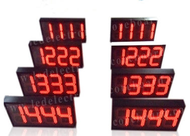 Semi - Outdoor Digital Price Sign Gas Station Regular Red Color 12'' 300mm