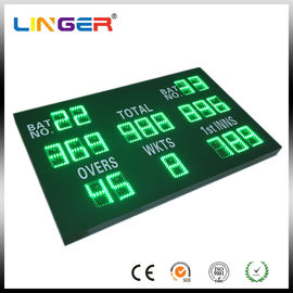 Green Color Digital Cricket Scoreboard , Electronic Sports Scoreboard With Wireless Control Box