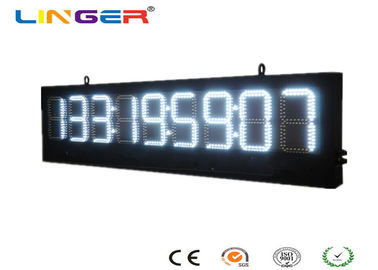 White Color Ultra Thin LED Digital Clock , Electronic Timer for Outdoor and Indoor