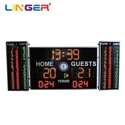 Free LOGO Printing Large Basketball Scoreboard with Sectional Cabinet