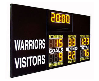 AFL Type Electronic Soccer Scoreboard / Sports Scoreboard With 12 Inch Yellow Digits