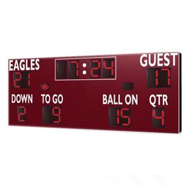 American Type Electronice Digital LED Football Scoreboard in Red Color