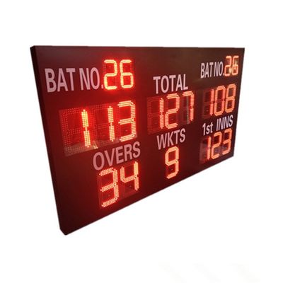 Customized Controller 12inch LED Cricket Scoreboard With Waterproof Cabinet