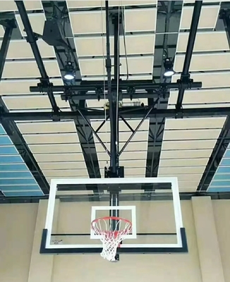 Aluminum Indoor Electric Basketball Hoop Ceiling Mounted