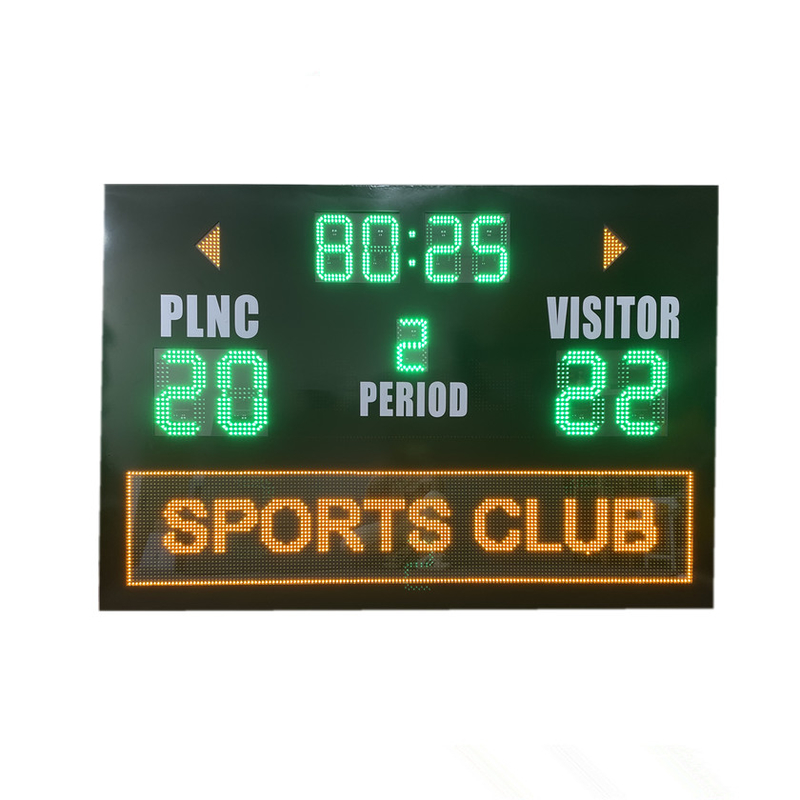 Led Soccer Football Electronic Scoreboard With Advertisment Moving Sign