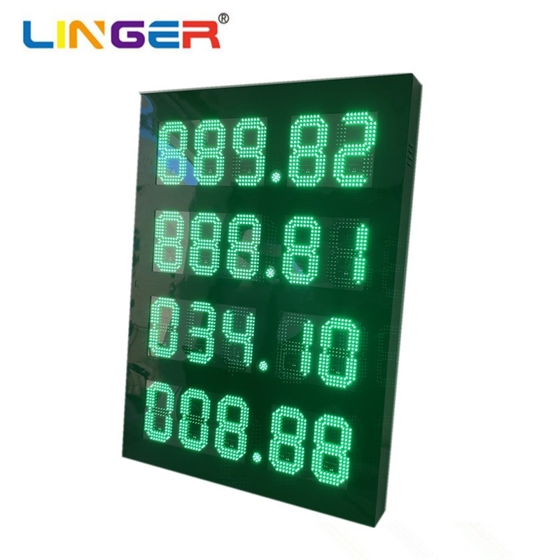 1150mm x 1500mm 888.88  Double Sides Green Color Gas Price Sign