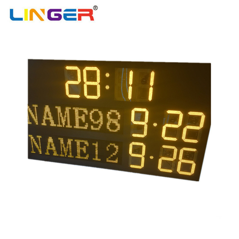 16'' Digit Electronic Led Tennis Scoreboard Steel Cabinet With Player Name