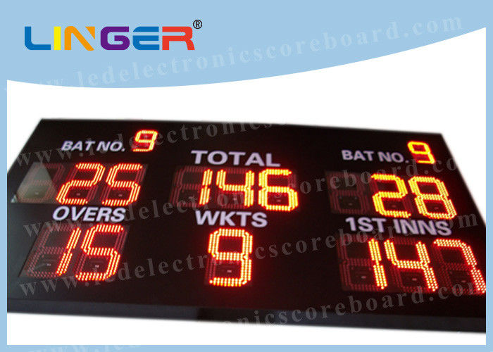 12 Inch Digit In Red Color LED Cricket Scoreboard Hanging / Mounting Installation
