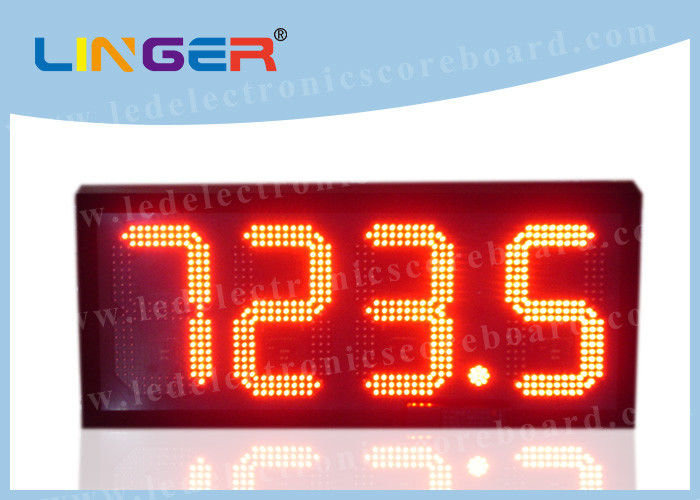 12'' 300mm Red Color Led Price Display , Gas Price Led Sign With Several Rows