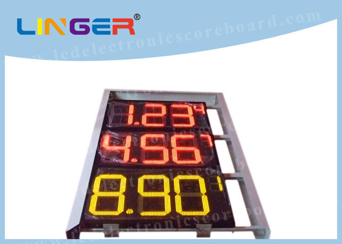 16 Inch Led Price Signs For Gas Stations , Led Price Display 580mm X 1500mm X 100mm