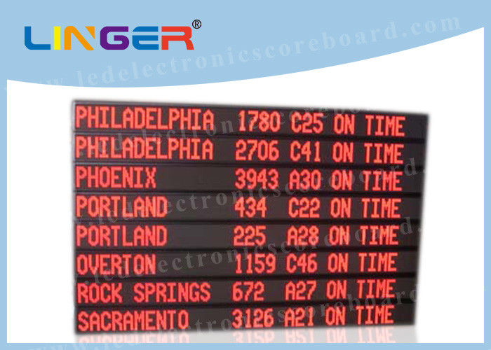 Single Red Color Led Programmable Scrolling Sign , Led Scrolling Message Board 8 Lines