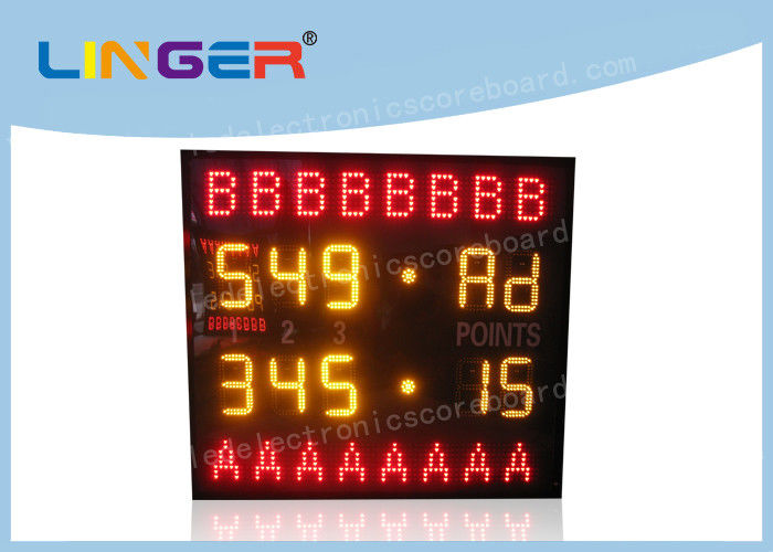 Red Color and Yellow Color 8'' inch Digit Height Led Electronic Scoreboard For Indoor Tennis