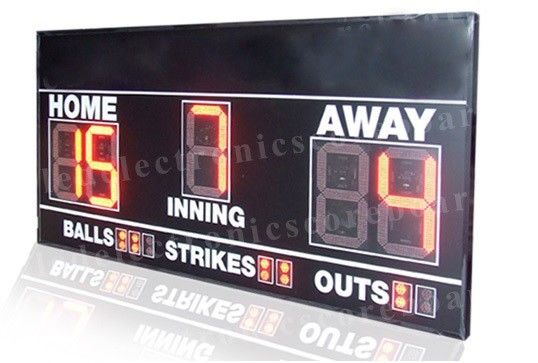 Electronic 7 Segments LED Baseball Scoreboard Front Face UV Protection