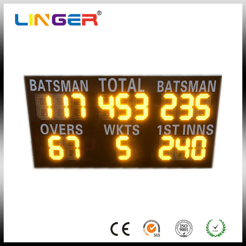 Commercial Led Cricket Scoreboard , Electronic Sports Scoreboard IP54 / IP65 Waterproof