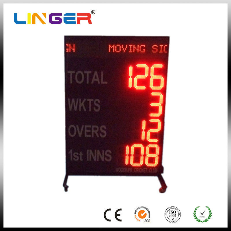 DIP Led Electronic Cricket Scoreboard With Top Message Moving Sign And Supports