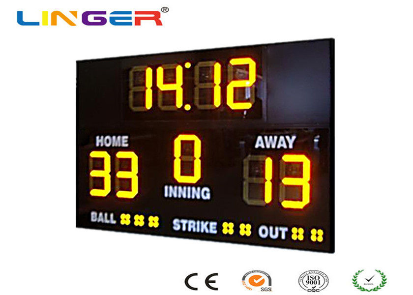 Athletic Digital Baseball Scoreboard , Baseball Electronic Scoreboard Outdoor Type