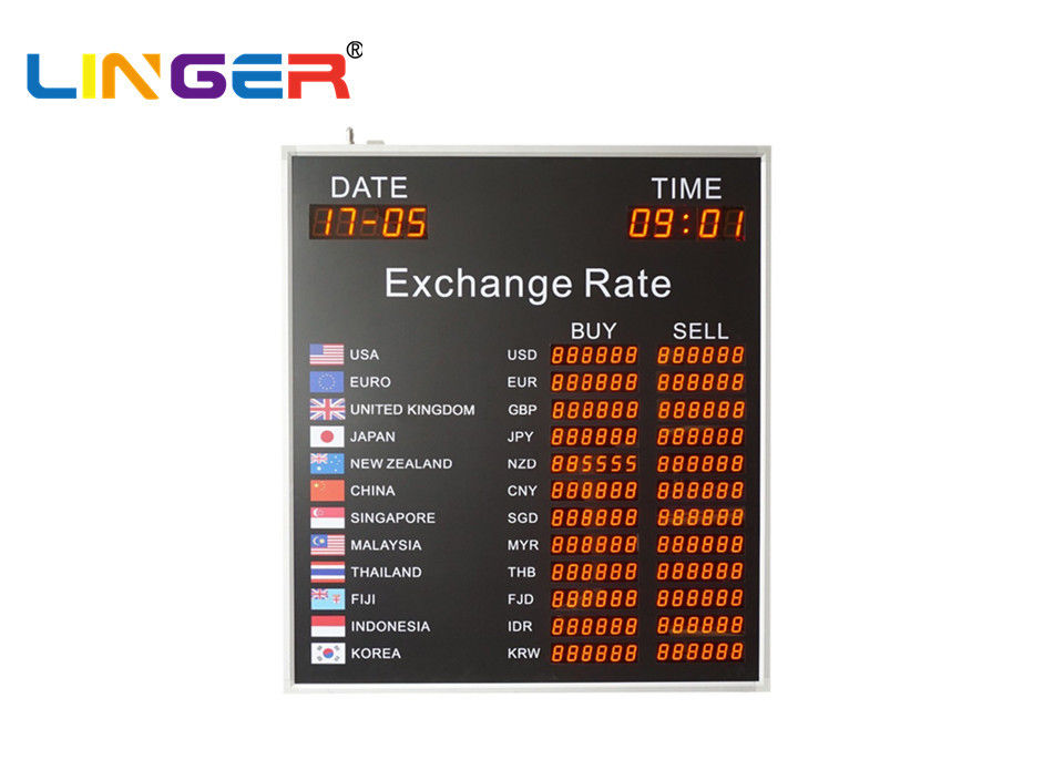 Africa 1 Inch Currency Money Exchange Display Board Indoor Brightness