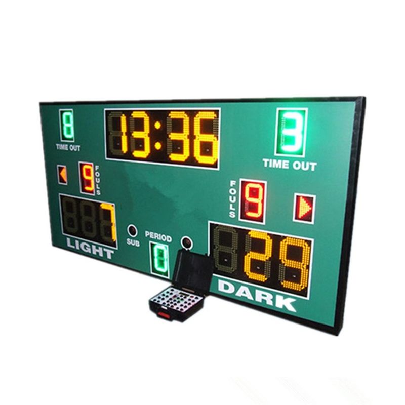 3 Colors LED Basketball Scoreboard With Wireless PC Software Controller