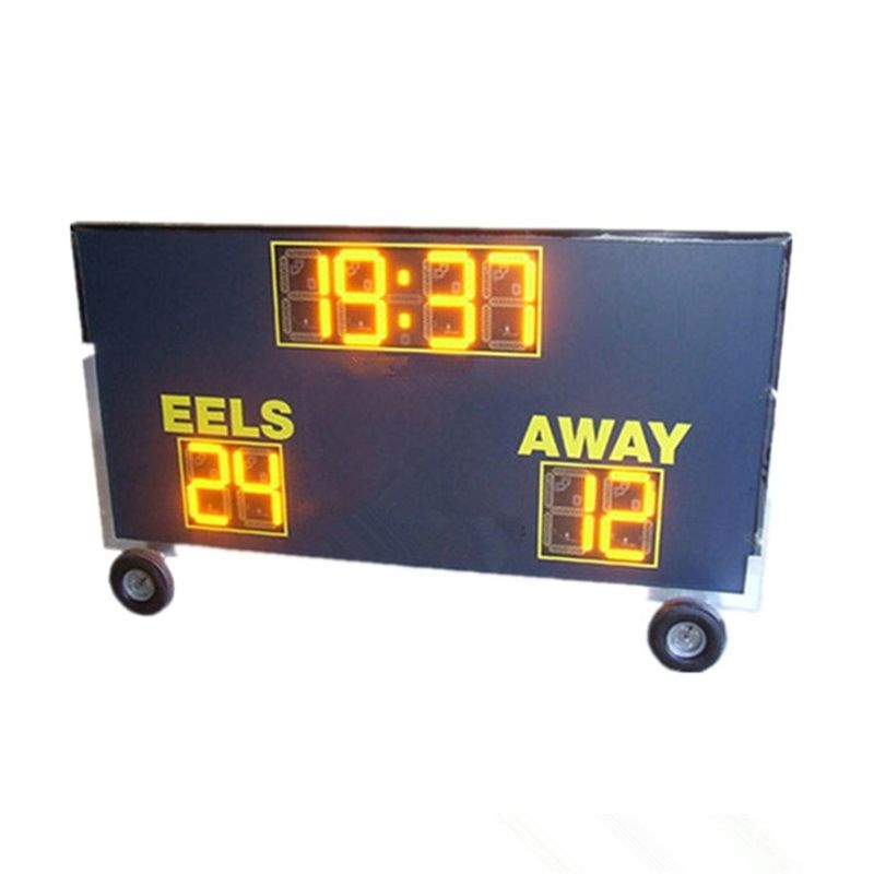 LED Football Stadium Scoreobard In Yellow Color For Soccer And Rugby Match