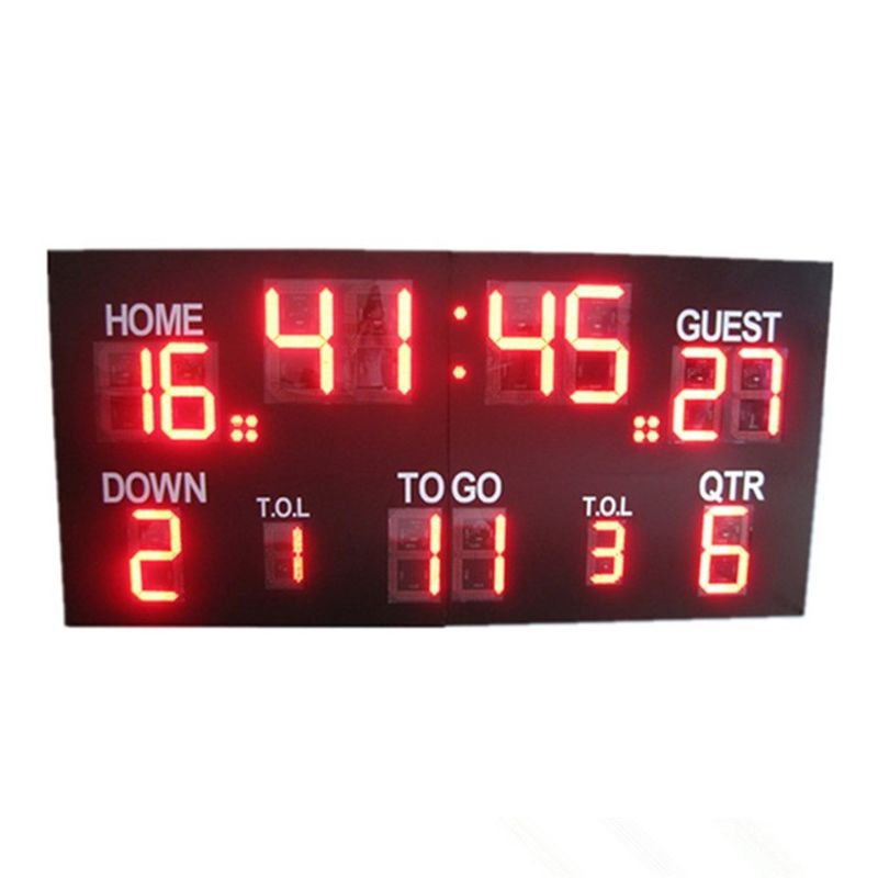 Ultra Bright LED Football Scoreboard With Wire Controller Box 2 Years Warranty
