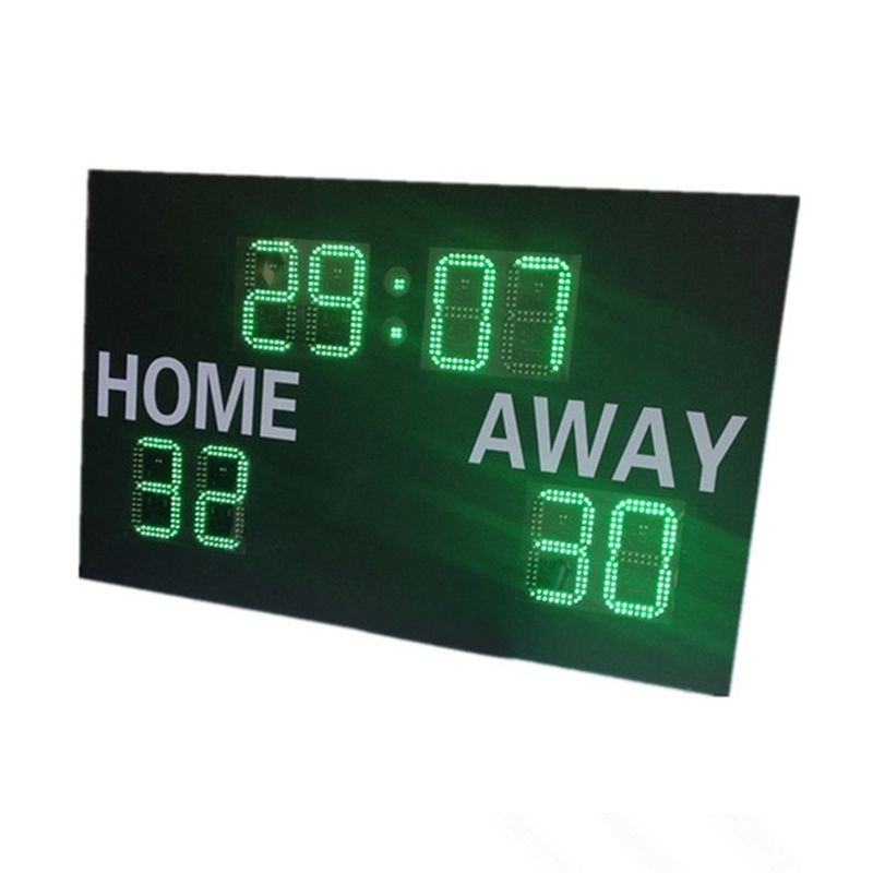 Green Color Led Digits With White Color Stickers Led Football Scoreboard For Football Field