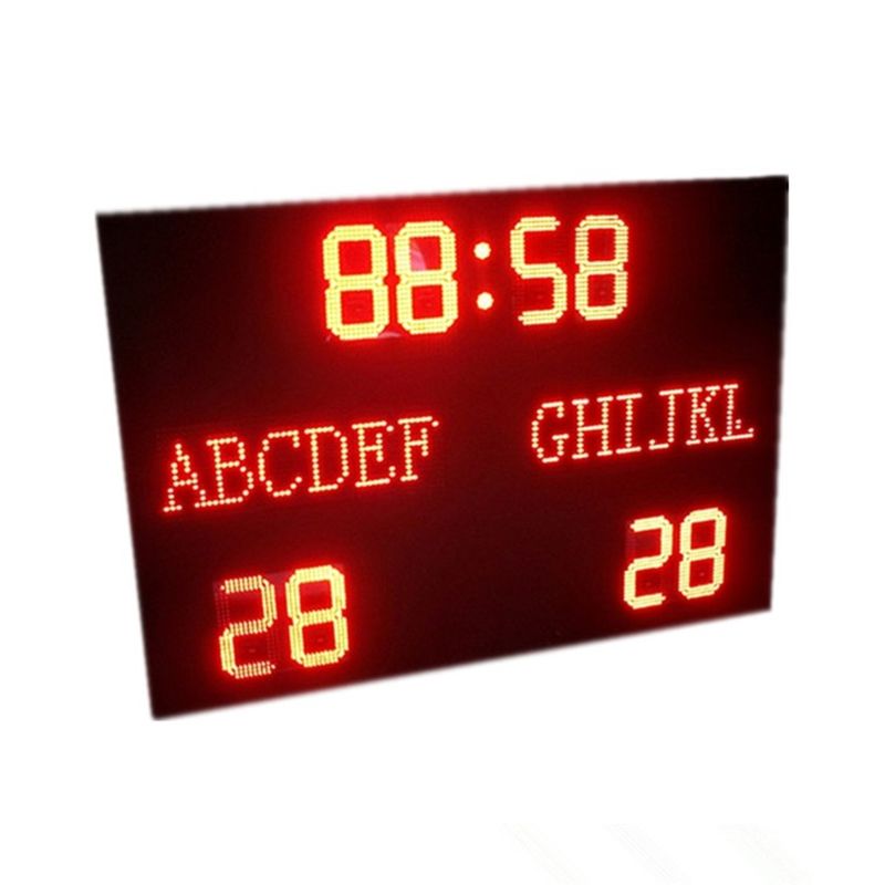 Super Brightness In Red Color LED Football Scoreboard with Electronic Team Name