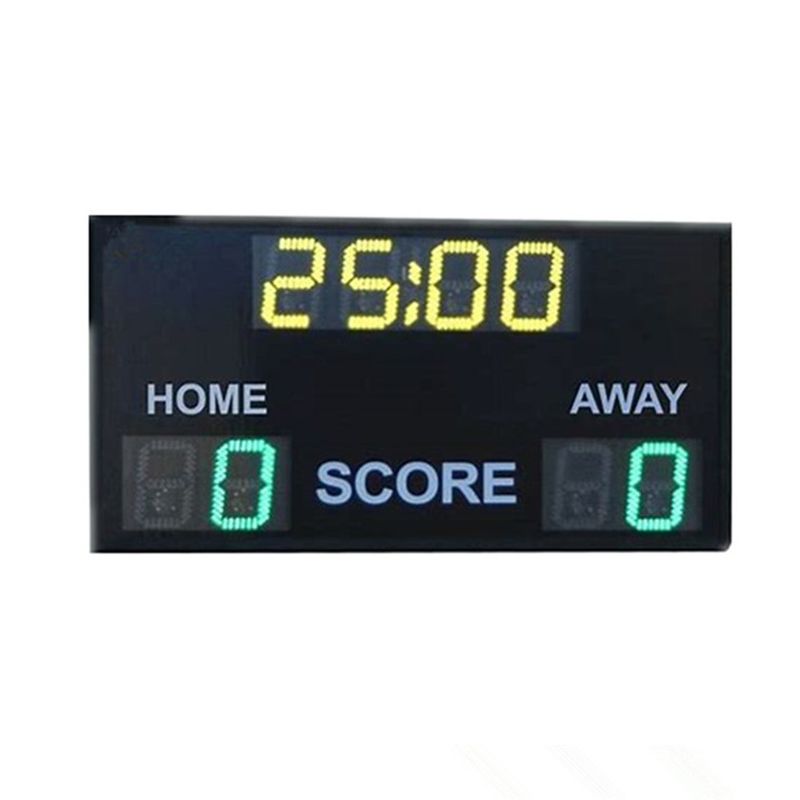 Outdoor 10'' 254mm Digit Green / Yellow Electronic Soccer Scoreboard