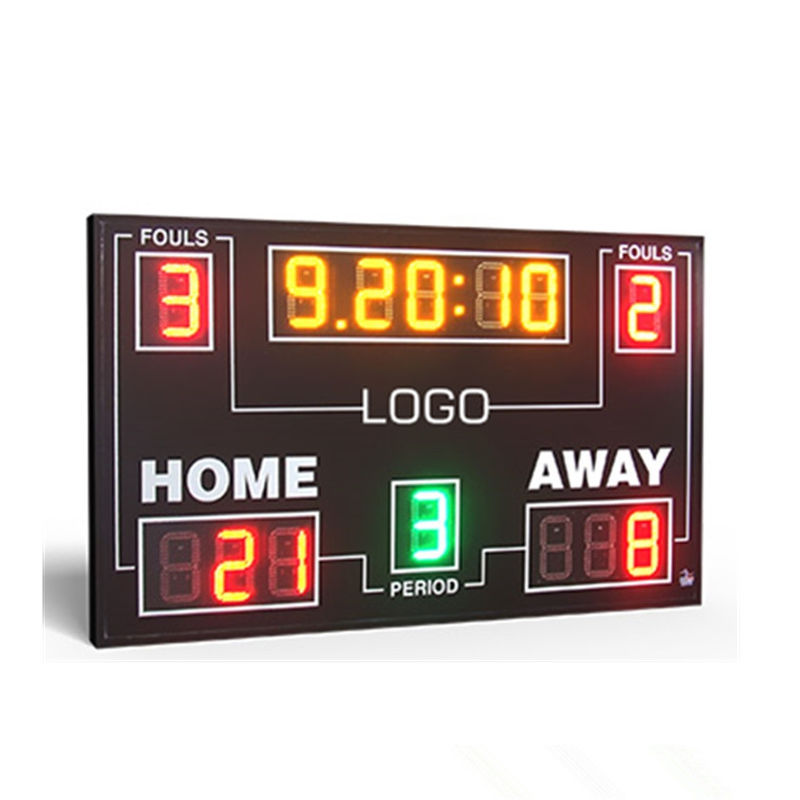 IP65 Electronic Led Basketball Scoreboard With 8 Inch Digit In RGY Color