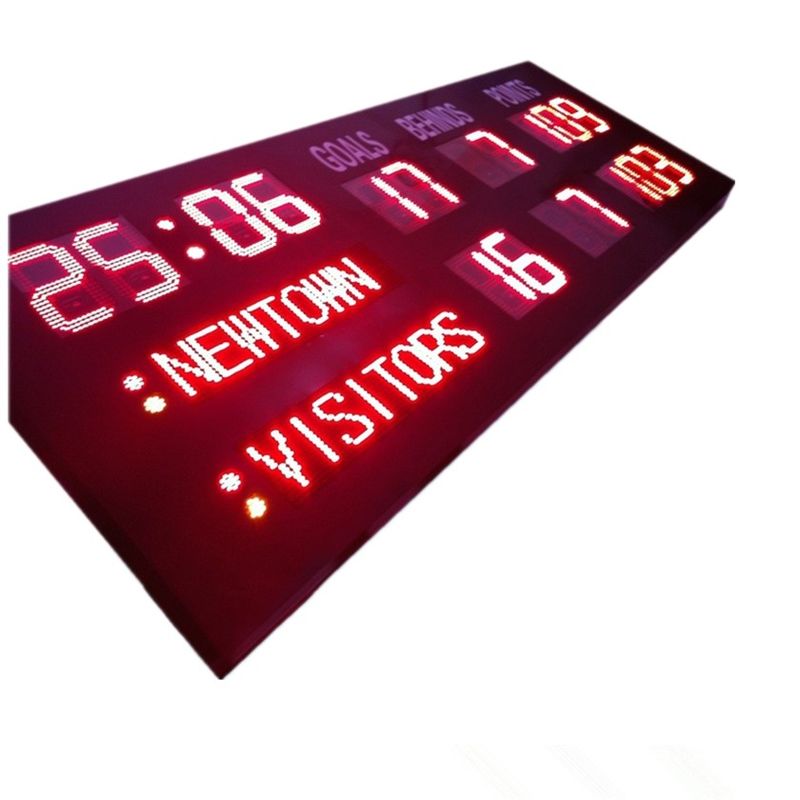 AFL Type LED Electronic Scoreboard With 18 Digits In Red Color For Australia Sport Club