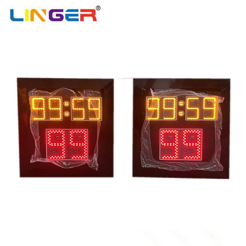 4mm Acrylic Board Red Color Shot Clock With Game Time