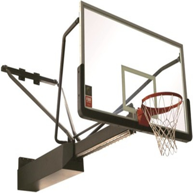 Electric Folding Suspended Basketball Backstop Steel Aluminum
