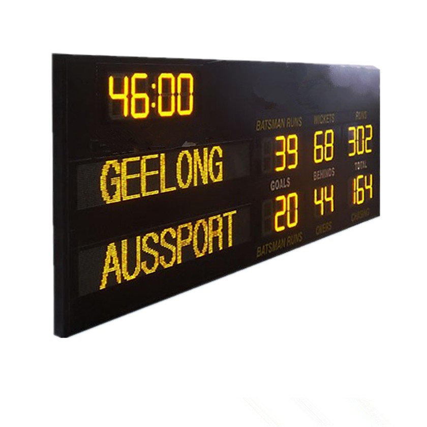 Outdoor Led AFL Electronic Scoreboard With Time Function In Yellow Color